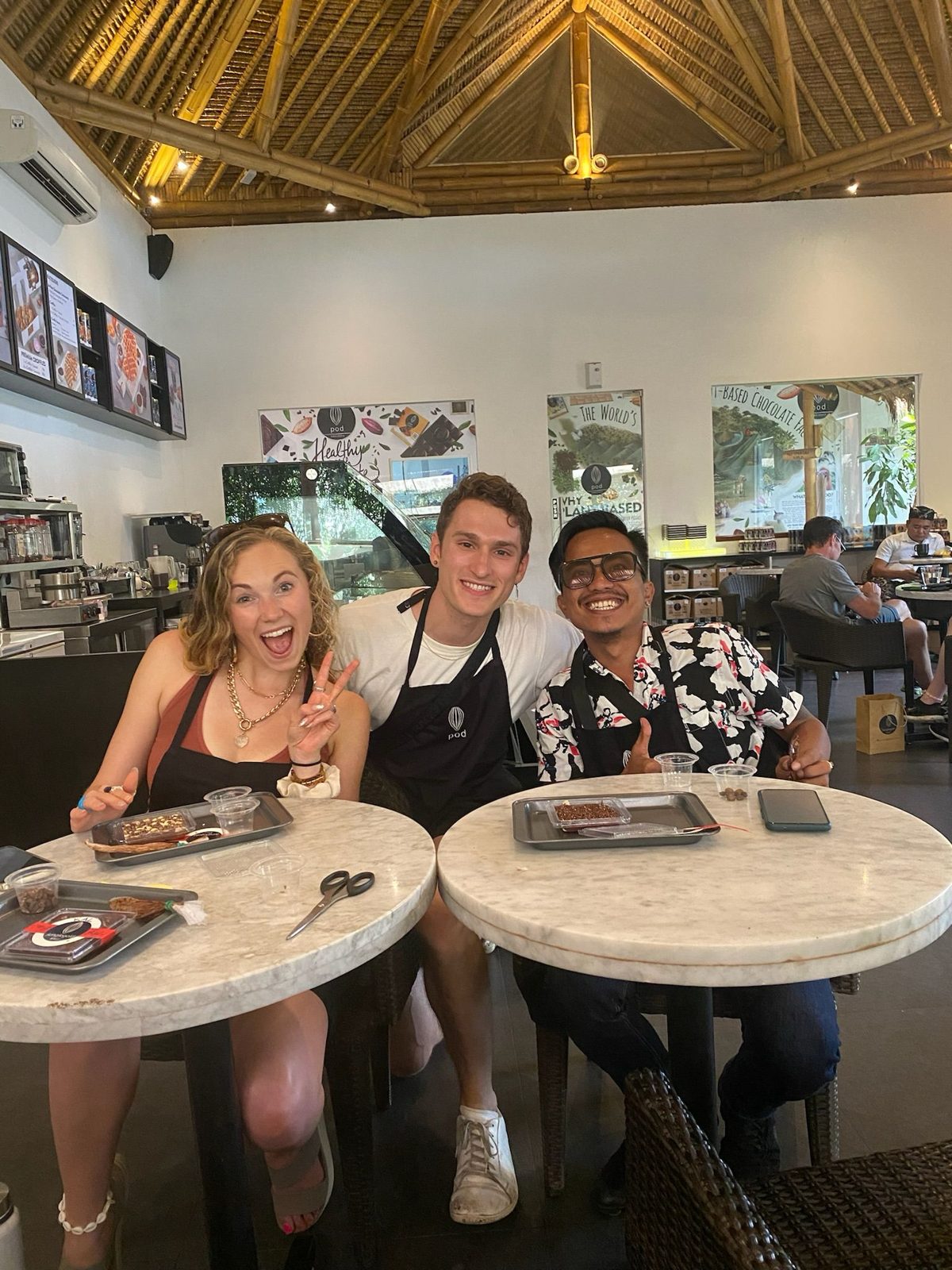 Guests at a Balinese coffee tasting with Awan